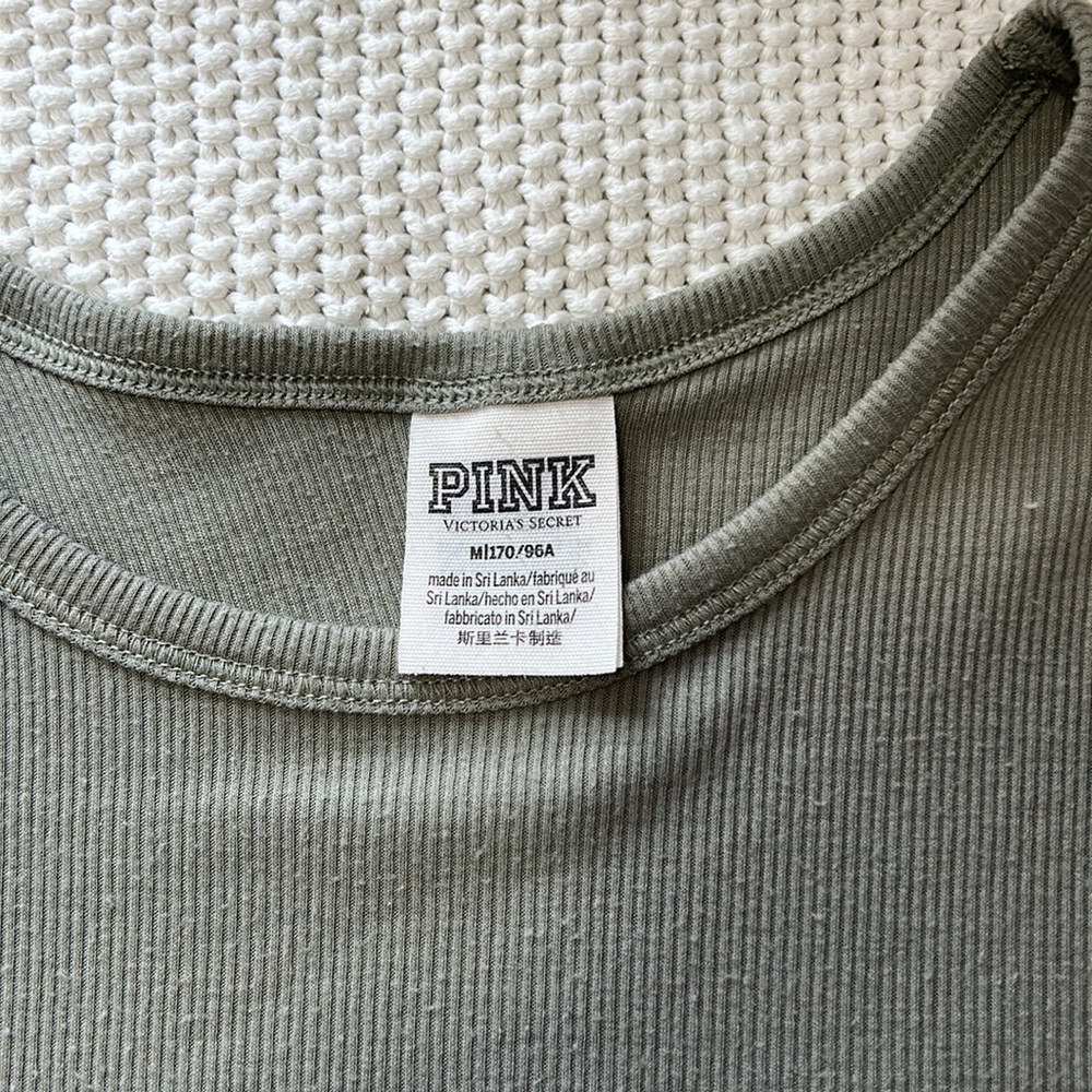 Light Green Basic Tee From Pink - image 4